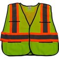 Petra Roc Inc Petra Roc ANSI & CSA Public Safety Vest, Solid Front Mesh Back, "X" On Back, Lime/Orange, 2XL-5XL LV2-PSVCSA-Plus